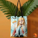 Сумка шоппер с принтом Эта фарфоровая кукла влюбилась