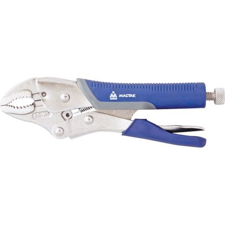 Цена на МАСТАК (036-00250H) Зажим с фиксатором 250 мм, фигурные губки