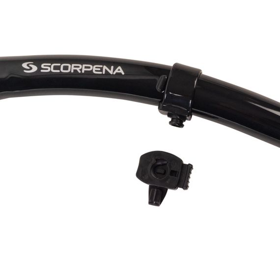 Трубка Scorpena N2 c двумя клапанами прямая черная