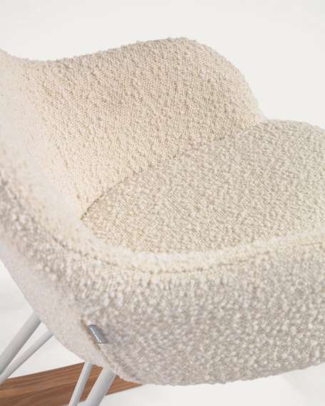 Детское кресло-качалка Ivette белое букле