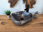 Раковина из речного камня RS-65783 44х37х15 из натурального камня