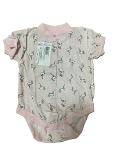 Боди короткий рукав на кнопках швы наружу из кулирки (100% хлопок) на рост 56 см