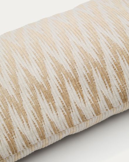 Sigato Чехол для подушки бежевый из вискозы и хлопка 50 x 30 см