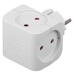 Сетевой разветвитель ЭРА Белый 4 гнезда без заземляющих контактов (четверник куб) SP-4-W Б0005103