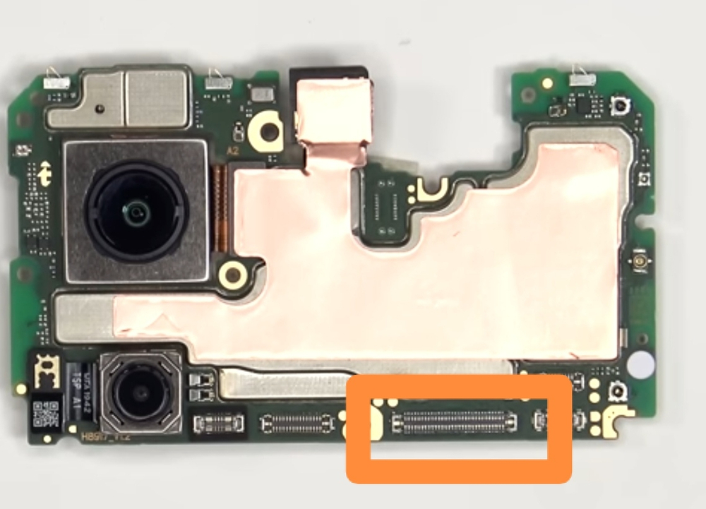 Infinix Note 50 Pro (X6858) - FPC коннектор (разъем) дисплея - экрана (на плату)