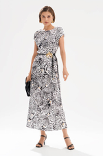 51764 Платье женское (черно-молочный принт)