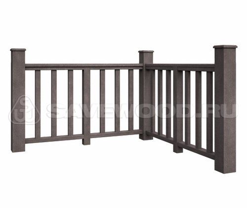 Декоративное ограждение ДПК на основе ПВХ.