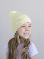 Шапка вязаная хлопковая ТВИНС(Груша, розовый)