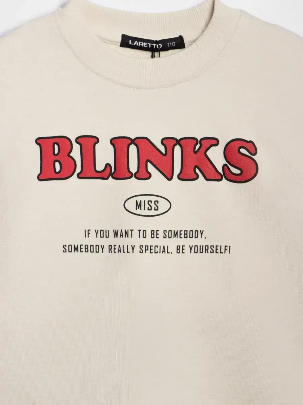 Костюм для девочки, свитшот и брюки, бежевый