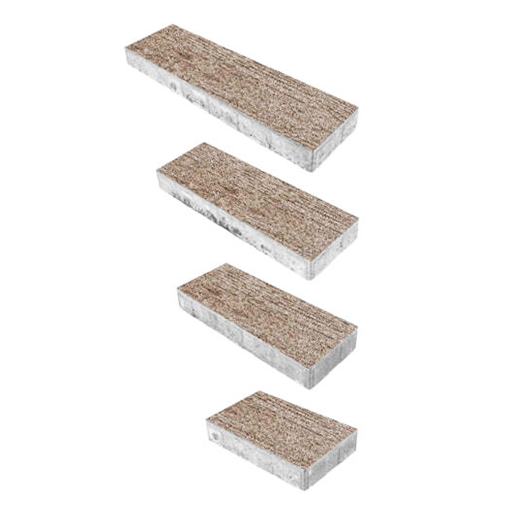 Тротуарная плитка СТОУНВУД Б.7.П.6, комплект из 4 видов плит Кедр