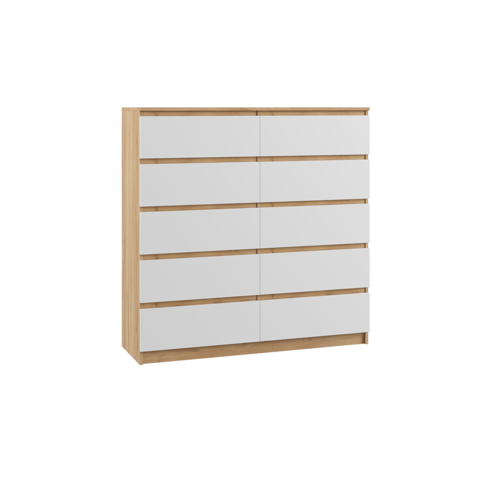 МС Мадера Комод К10М 1200*1226*420 (корпус лдсп дуб крафт золотой, фасады лдсп белый)