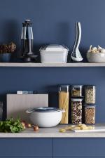 Набор разделочных досок в подставке index large, синий, 4 шт.