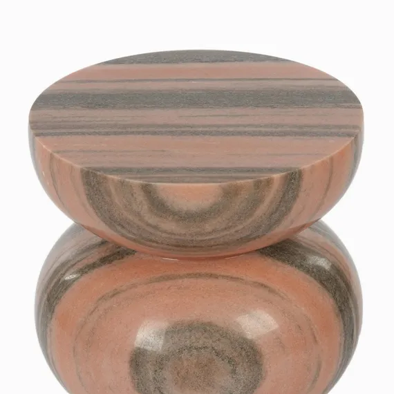 Кофейный стол Ove Ø28х45 см, розовый мрамор