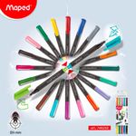Набор капиллярных двухсторонних ручек (линеров) MAPED 5 шт., 10 цветов, "Graph'Pep", АССОРТИ, линия письма 0,4 мм, 749250
