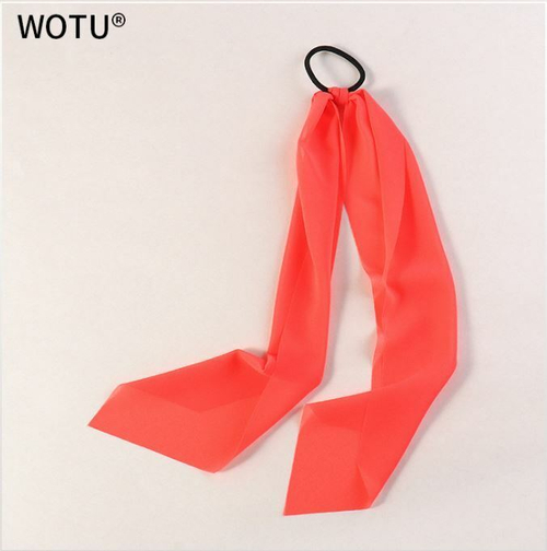 SALE! Резинка - платок-повязка для волос,цвет неоновый оранжевый, 1 шт.