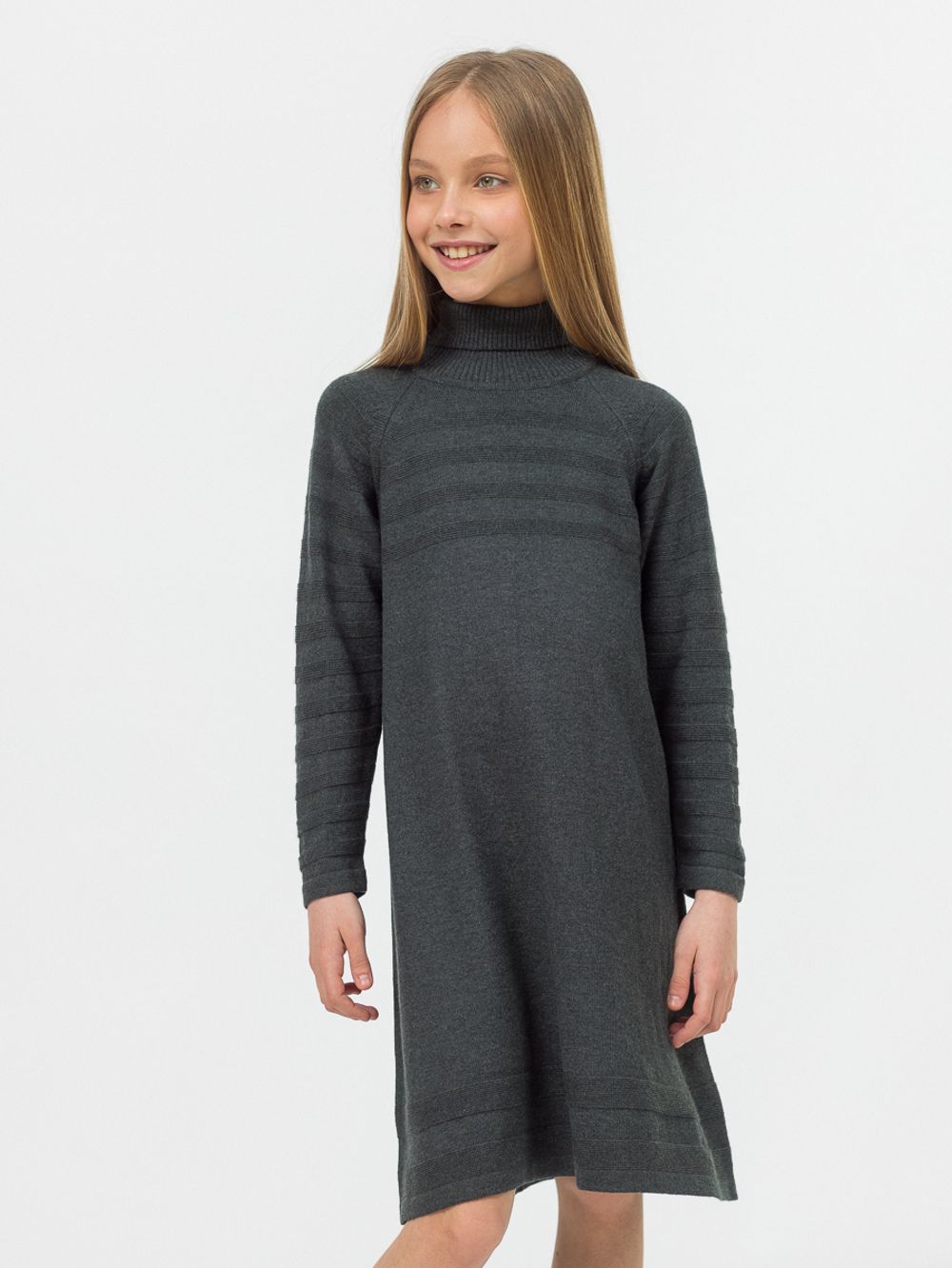 Платье для девочки AT98 темно-серый