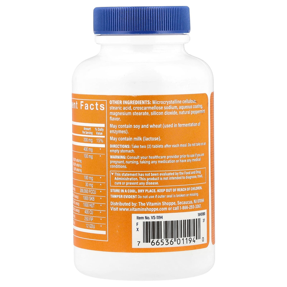 The Vitamin Shoppe, Мультиэнзим, 100 таблеток