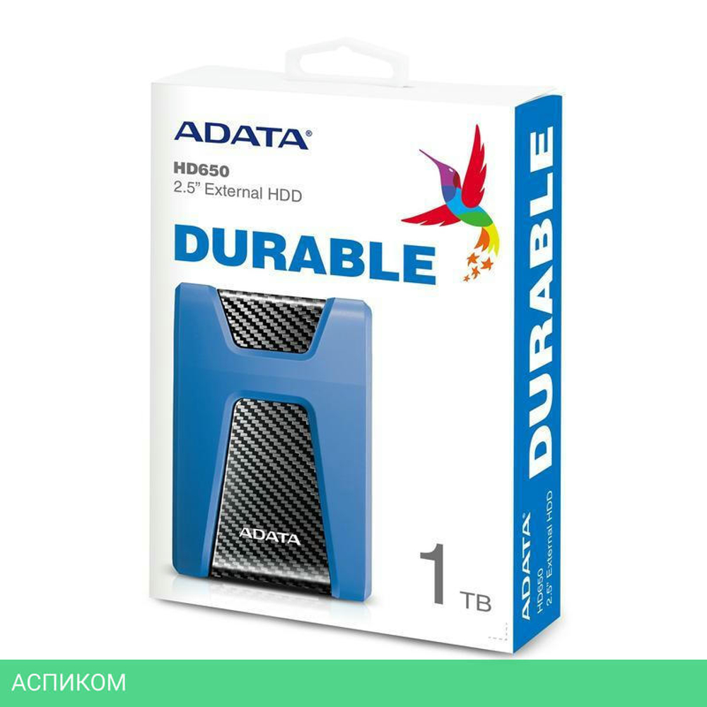 Внешний накопитель A-Data HD650 1Tb USB Blue (AHD650-1TU31-CBL)