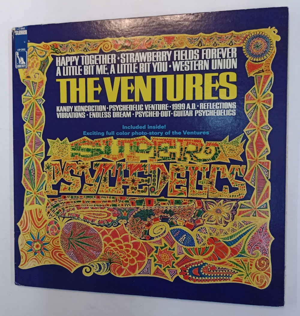 Винтажная виниловая пластинка The Ventures Super Psychedelics (USA 1967) (Международная панорама)