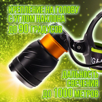 Фонарь налобный аккумуляторный/ Power bank/диод P100,СОВ/T37