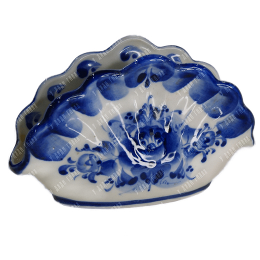 Салфетница. Фарфор. Авторская работа. Гжель, 2004