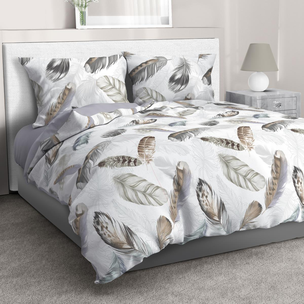 КПБ Перкаль "Марабу 50337/1" 1,5СП Прост1,5*2,2; Под 1,5*2,15; нав. 70/70 2шт