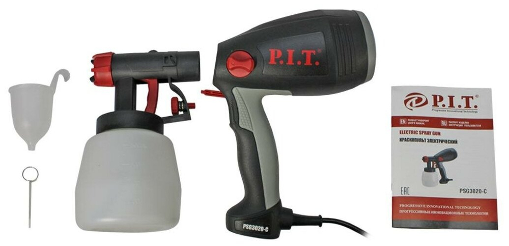 Краскораспылитель P.I.T PSG3020-C МАСТЕР 550Вт,700мл/мин,емкость 800мл
