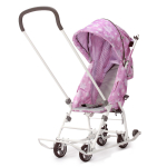 Санки-коляска "Наши Детки 3-1К" со снежинками на сиреневом
