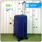 Средний чемодан Mironpan Model 74, Темно-синий, с расширителем