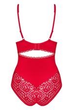 Пикантное кружевное боди Jolierose (Размер: S-M) (Цвет: красный)