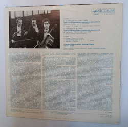 Винтажная виниловая пластинка LP Г. Доницетти, Г. Свиридов Трио Для Фортепиано, Скрипки и Виолончели (СССР 1982)