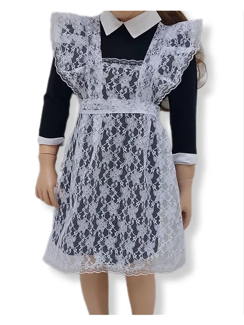 Белый школьный фартук для девочки