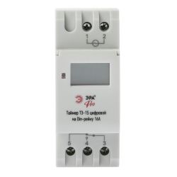 Таймер ЭРА PRO NO-903-40 ТЭ-15 цифровой на Din-рейку 16А | Электротовары