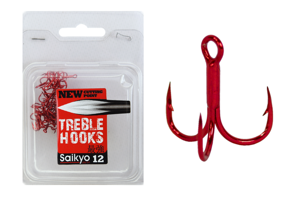 Крючки Saikyo тройн.6063-1X-CP  R №12 (50шт)