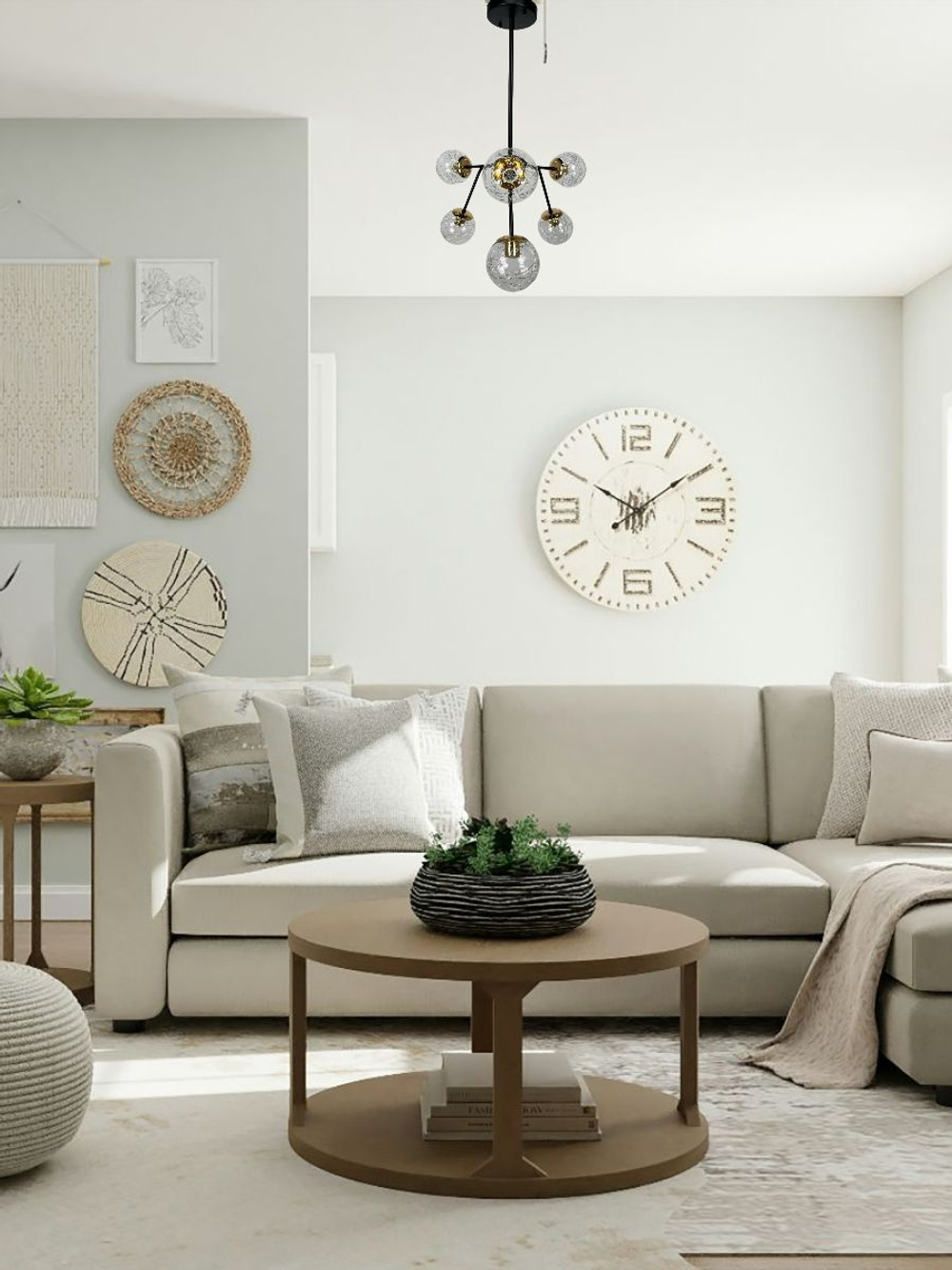 Люстра потолочная на штанге Lanbos, 6 ламп Е27, до 360 Вт, до 27 кв м, черная с золотом