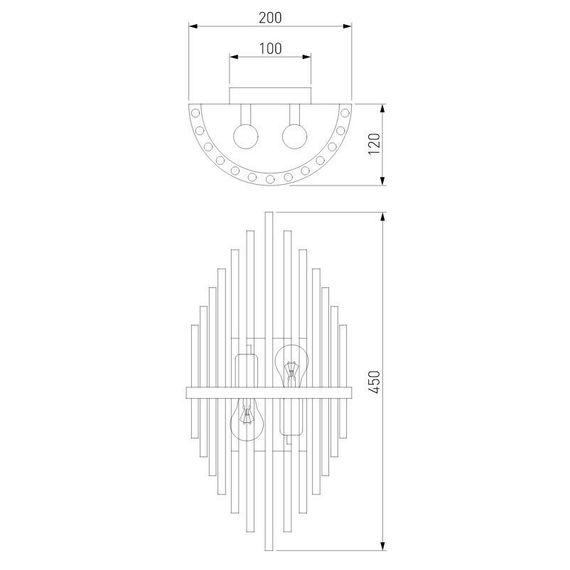 Настенный светильник Bogates Eclipse Allure 356/2 латунь