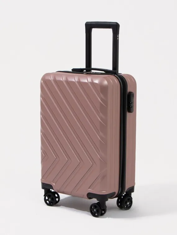 Чемодан маленький 20&quot;, кодовый замок, цвет розовое золото