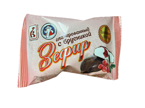 ЗЕФИР В ШОКОЛАДЕ С БРУСНИКОЙ, 30 гр.