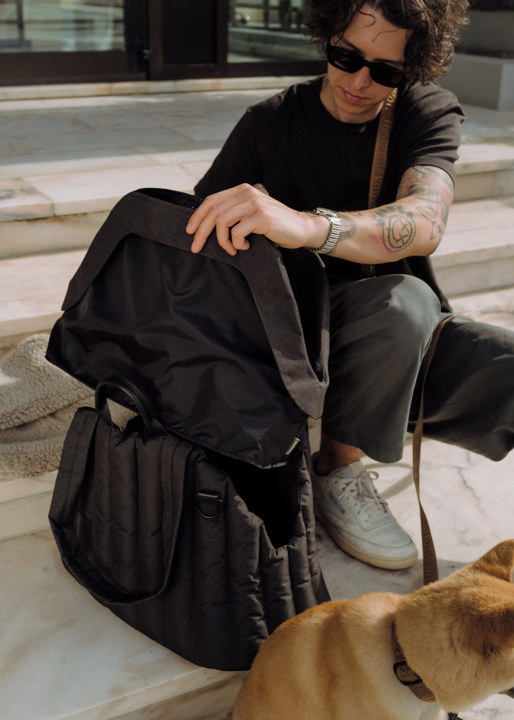 Облегченный чехол для сумки-переноски черный