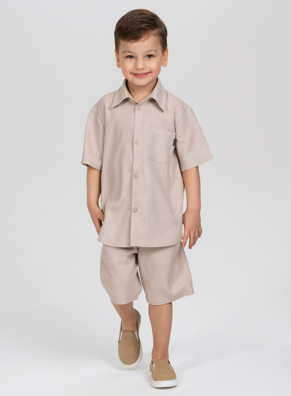 Костюм льняной с шортами