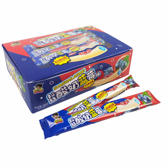 Жевательные стики SUANNAIPUTAO с мармеладной прослойкой со вкусом черники, 13гр