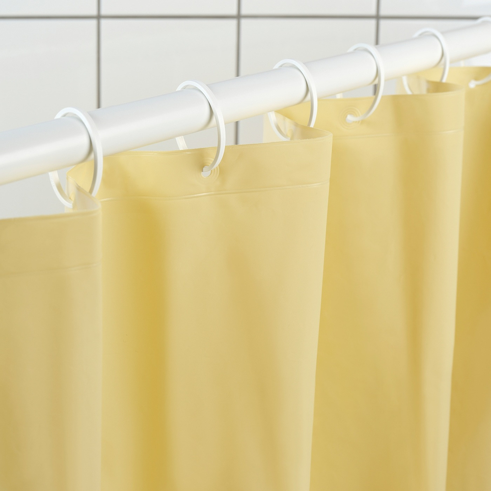 Штора для ванной IKEA LUDDHAGTORN (ЛУДДХАГТОРН), Желтый, 180х200 см