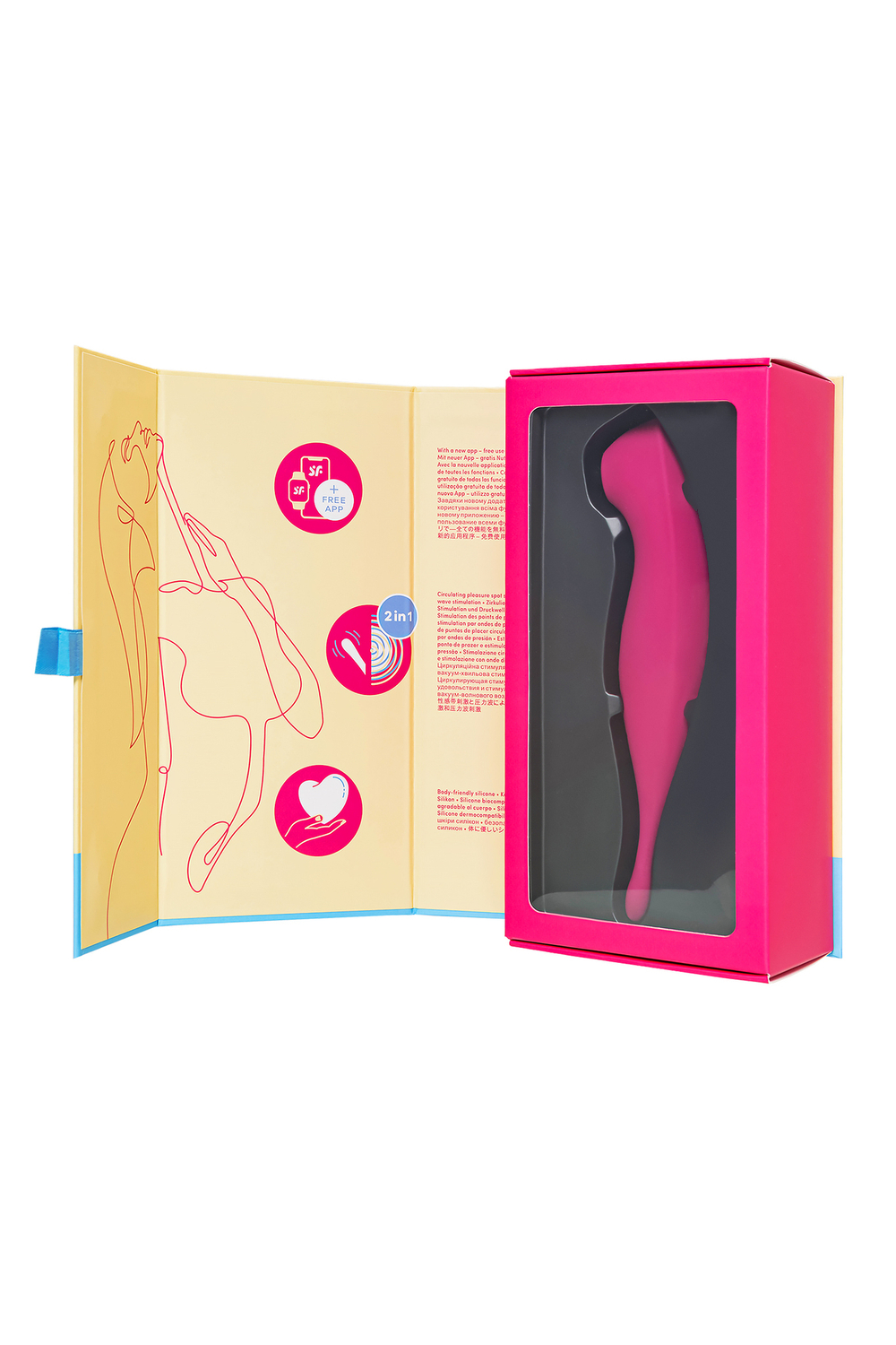 Вакуум-волновой бесконтактный стимулятор клитора Satisfyer Twirling Pro, силикон, красный