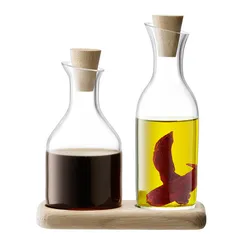 Набор из 2-х графинов для масла и уксуса на подставке Serve