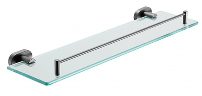 5121-G Полка стеклянная 1-ярусная  (ГРАФИТ) ViEiR  (10/1шт)