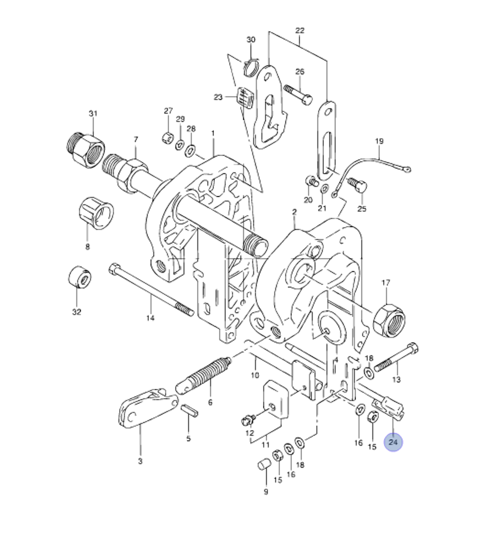 Фиксатор угла наклона Suzuki DT25/DT30