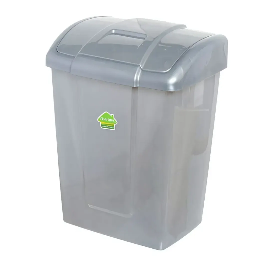 Контейнер для мусора»Форте»13л серебристый С341СРБ