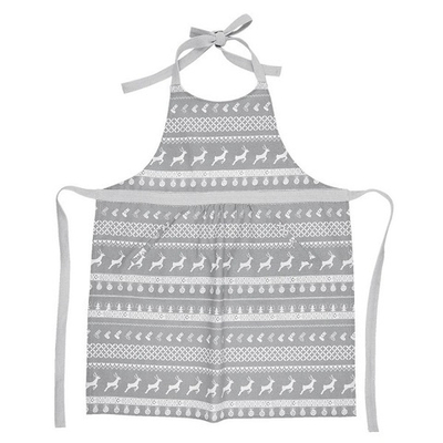 Фартук "Олени" серый 70x85см Хлопок
