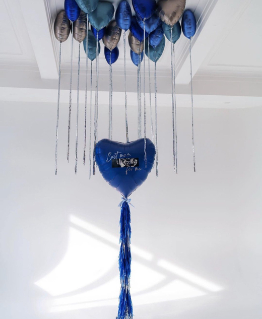 Синие воздушные шары №2554