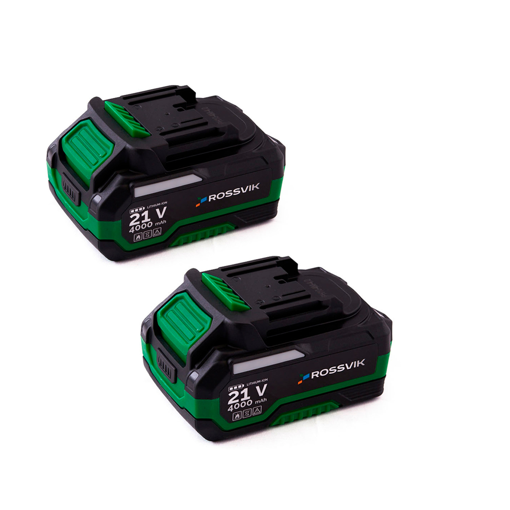 Гайковерт аккумуляторный ROSSVIK RIW-1000, 1/2", 1000Nm, 21В, 1,9кг (Арт.RIW1000/2, 2 АКБ, ЗУ, кейс)